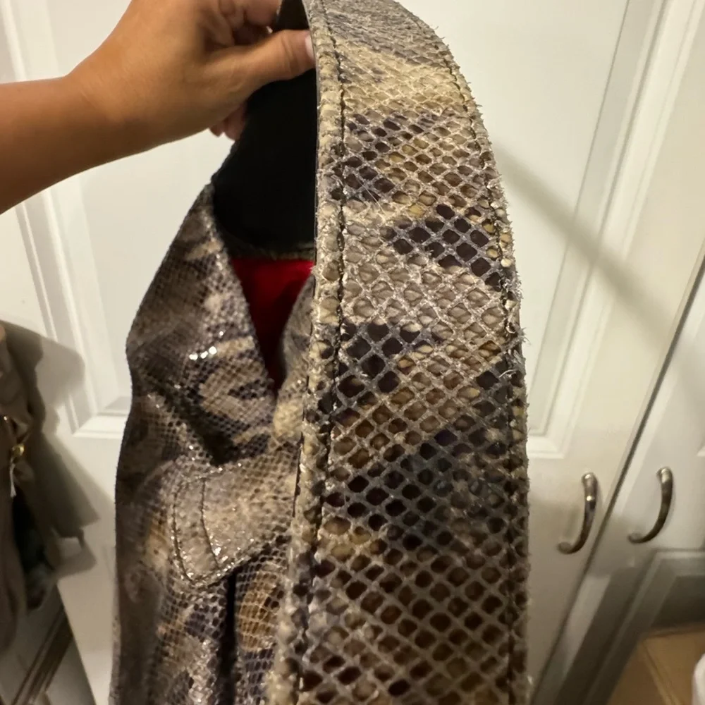 Dooney & Bourke “snakeskin” leather hobo shoulder bag